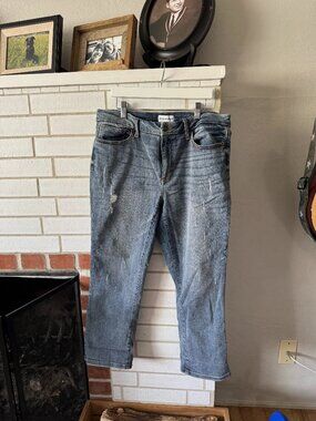 Studio Blue Distressed Capri Jeans - Size 31